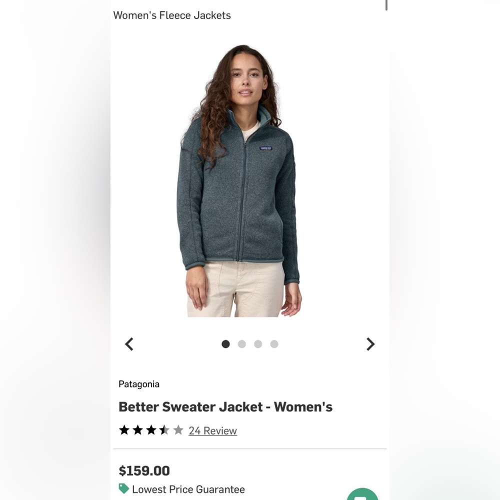 Patagonia Women’s Better Sweater Size Small